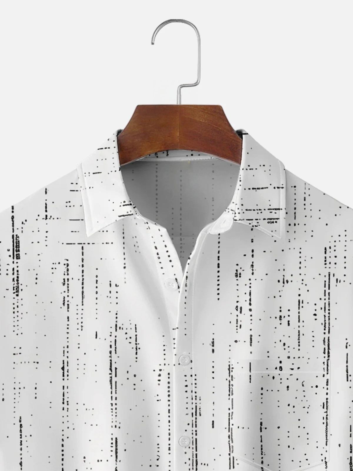 Moisture-Wicking Abstract Gradient Chest Pocket Holiday Hawaiian Shirt