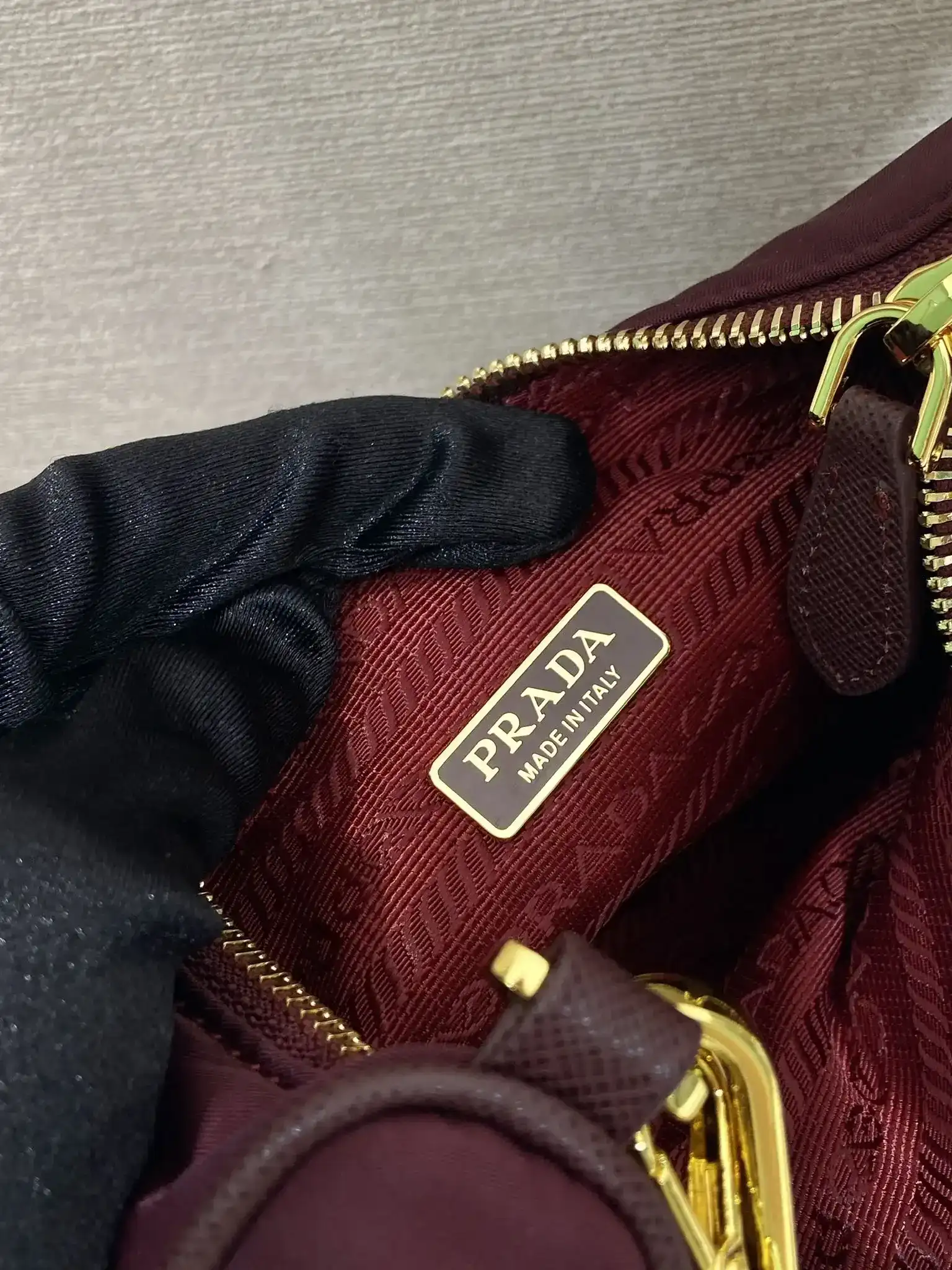 Prada Gold Nylon Hobo Bag product photo from LabelPicks
