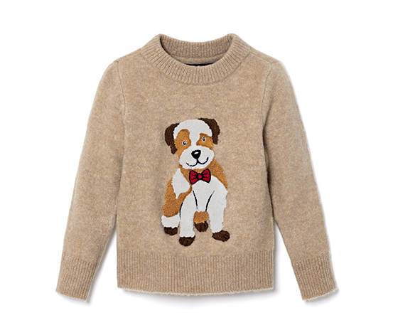 Kleinkind-Strickpullover mit Applikation