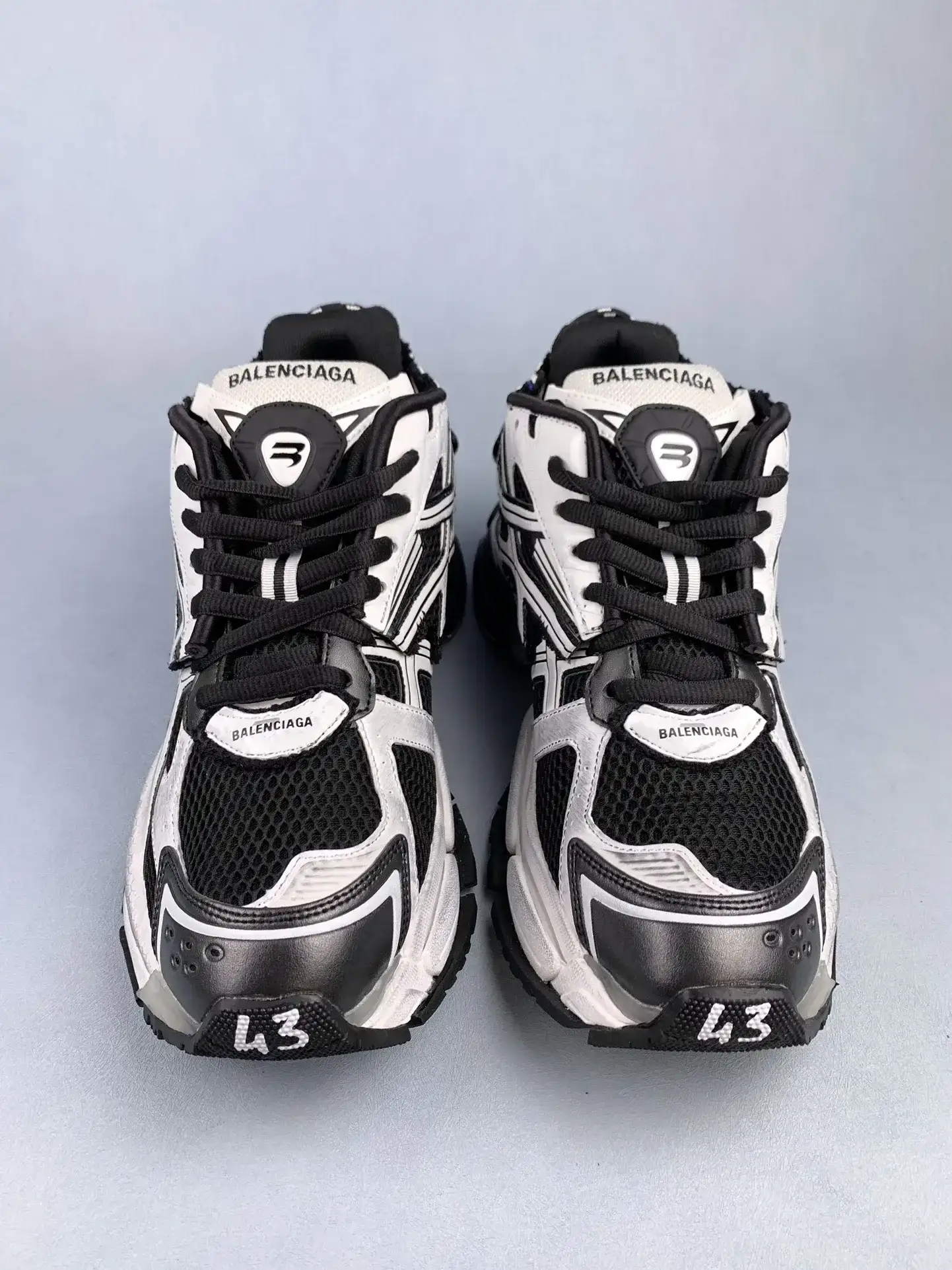 Balenciaga Runner Sneaker in White/Black product photo from LabelPicks