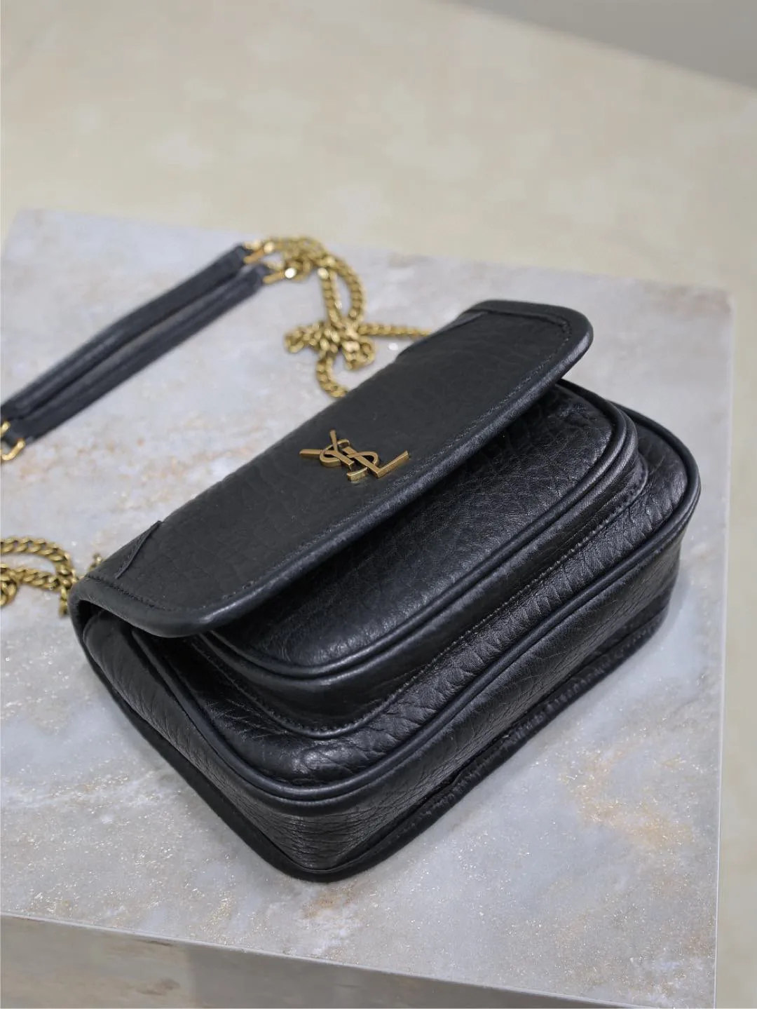 Saint Laurent Niki Black Lambskin Crossbody Bag product photo from LabelPicks