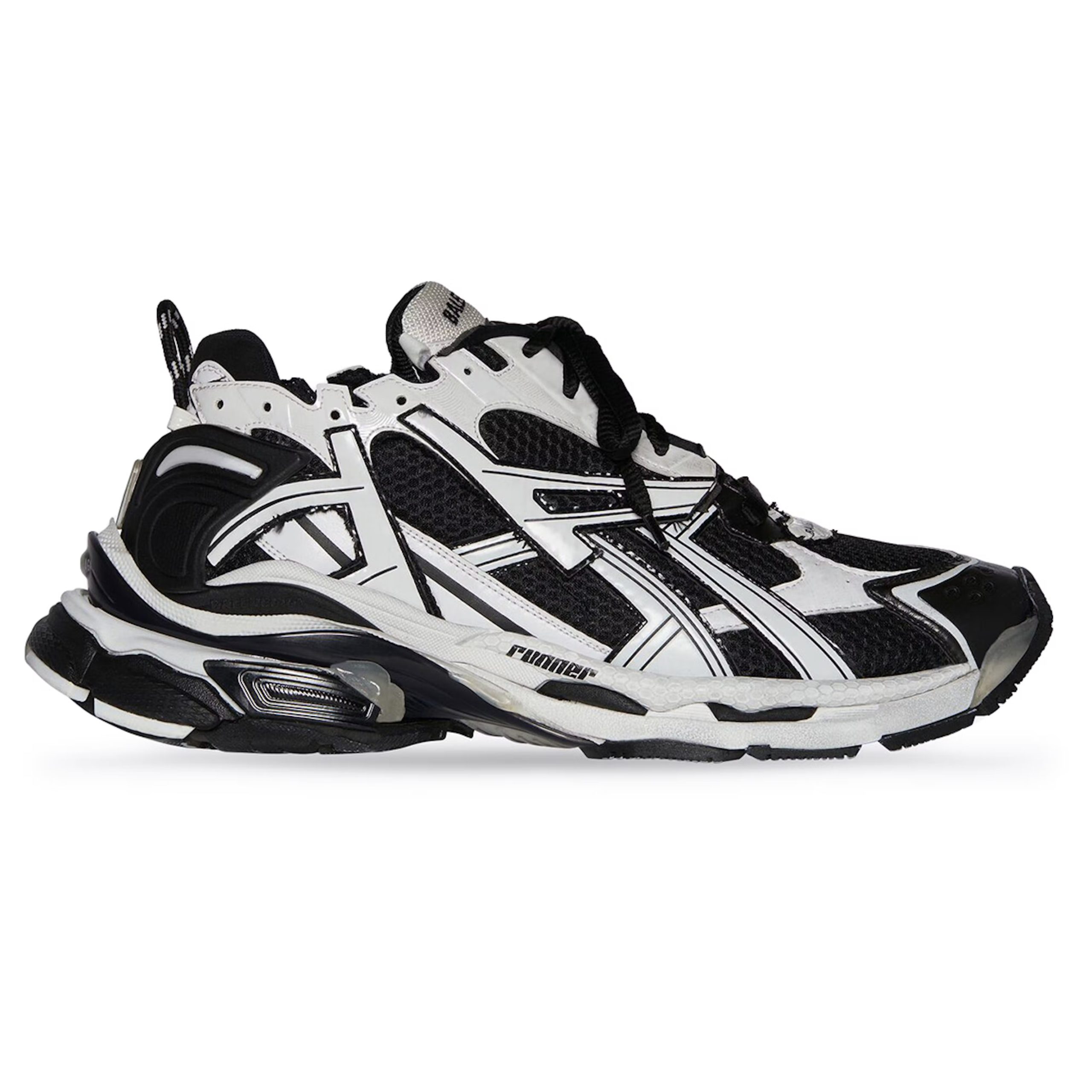 Balenciaga Runner Sneaker Black White 677403 W3RB2 9010