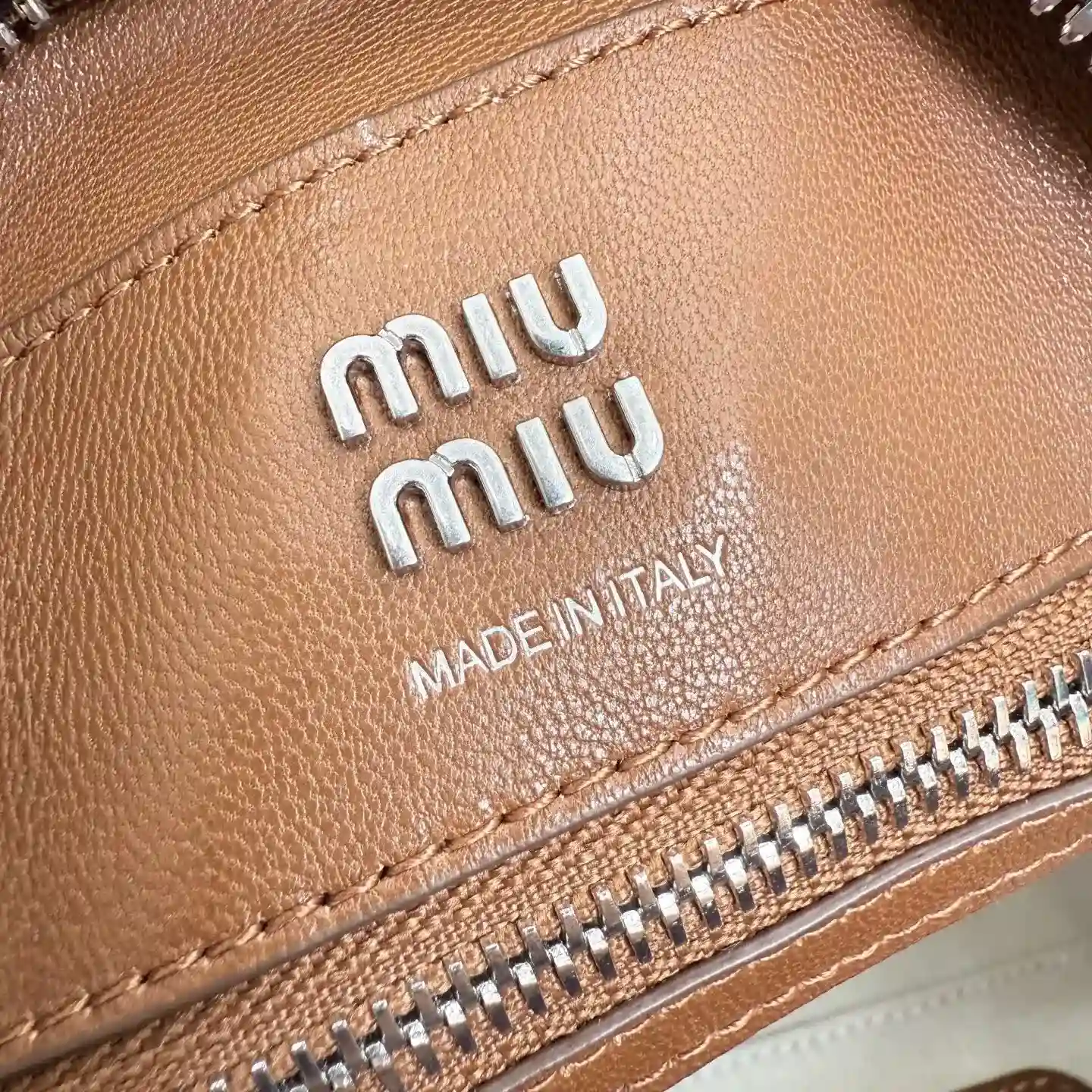 Miu Miu Vivant Brown Lambskin Top Handle Bag product photo from LabelPicks