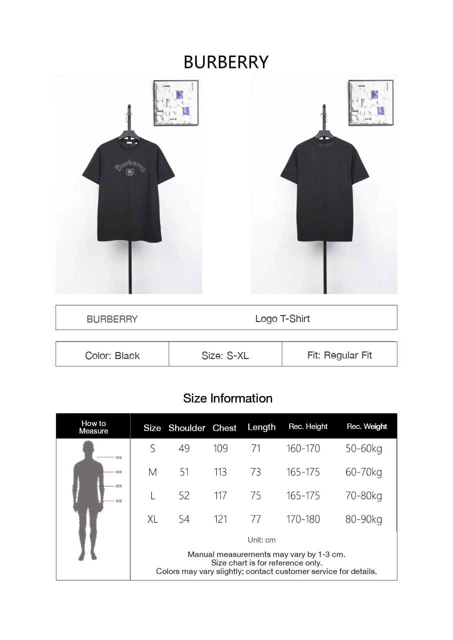 Burberry Black Arched Letter Equestrian Knight Print T-Shirt product photo from LabelPicks