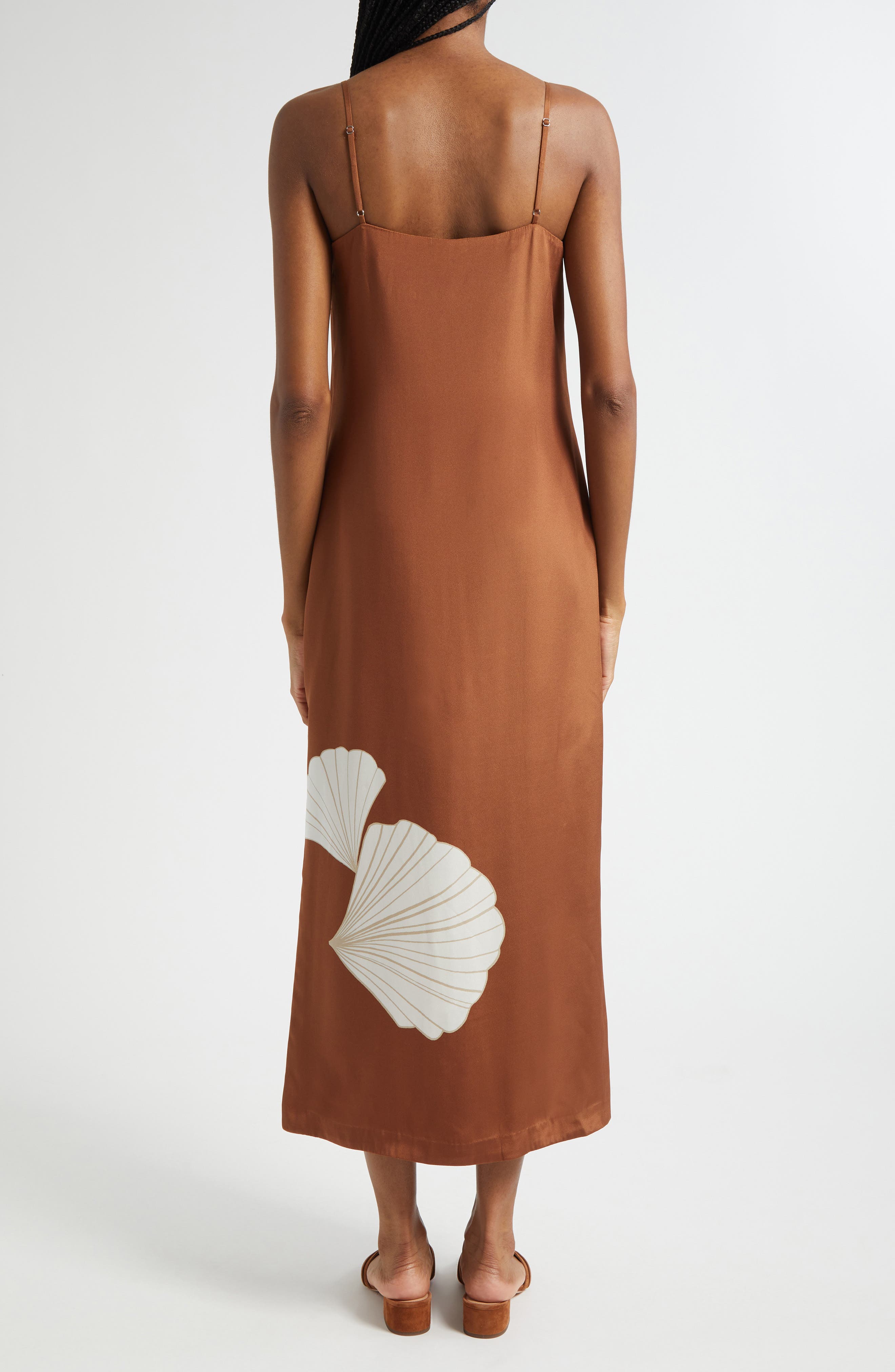 Veronica Beard Petra Print Silk Blend Satin Slipdress