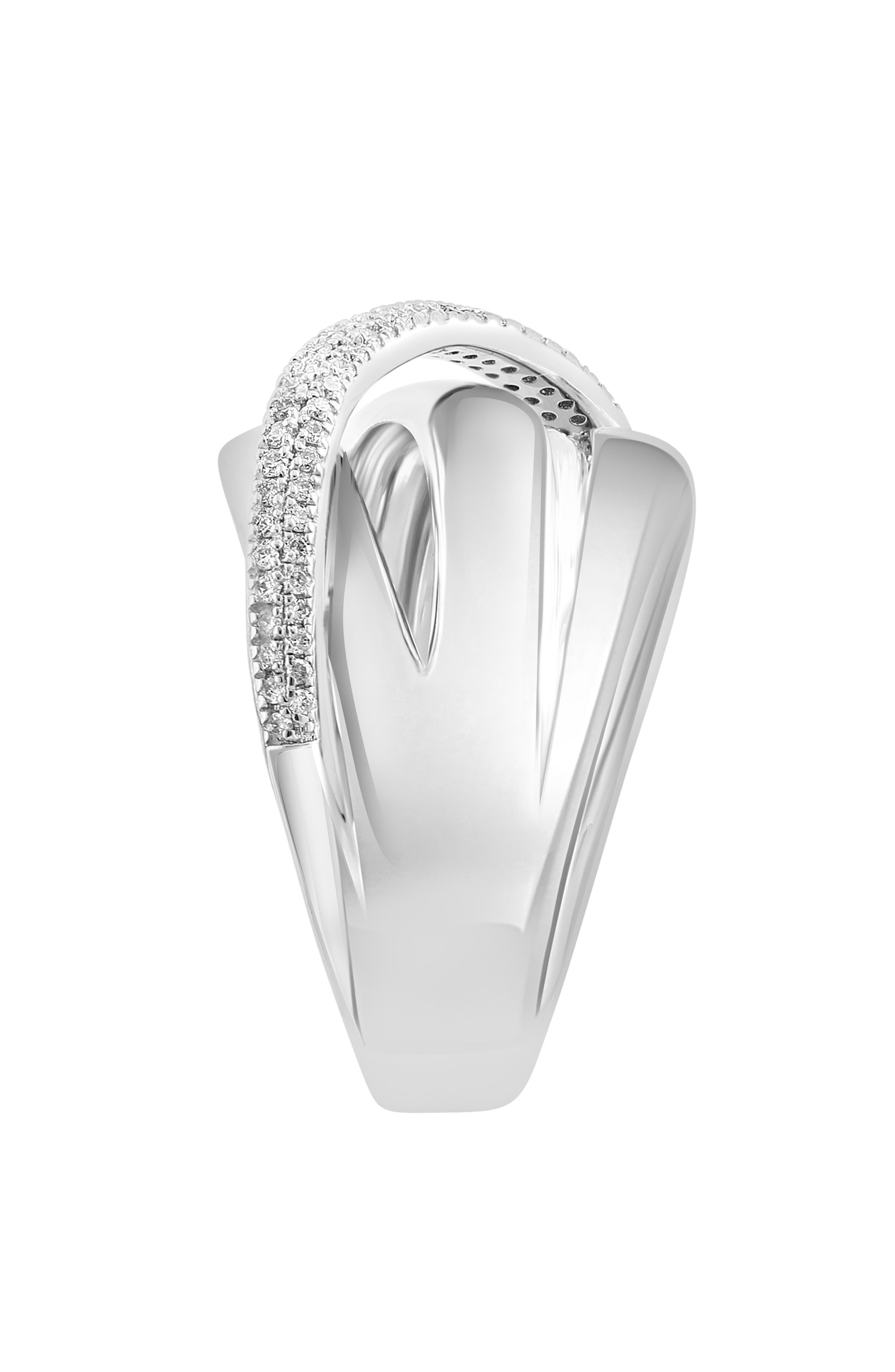 EFFY Sterling Silver Diamond Pavé Band Ring - 0.25ctw