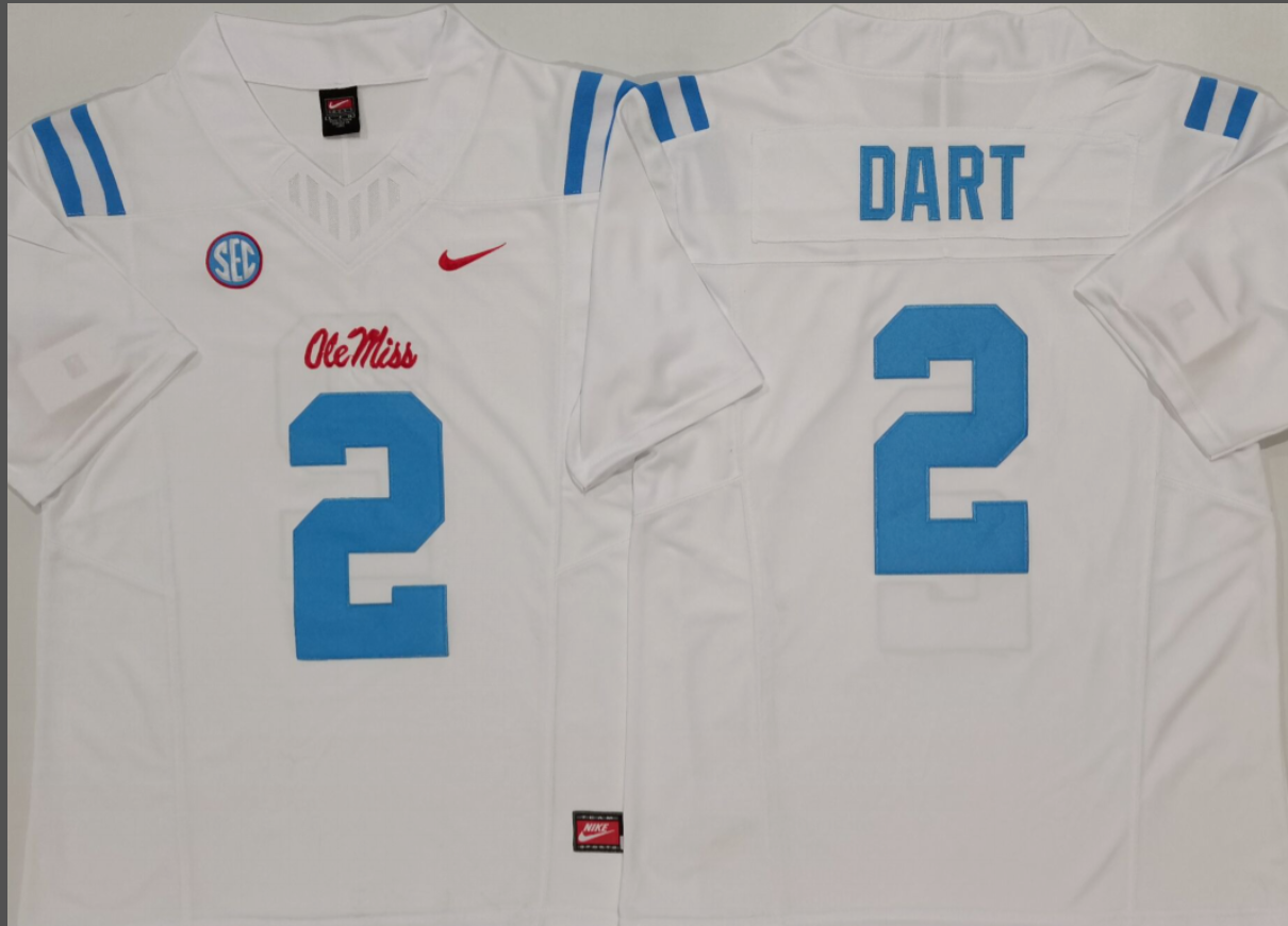 Jaxson Dart NCAA Ole Miss Rebels Nike Vapor Limited Jersey