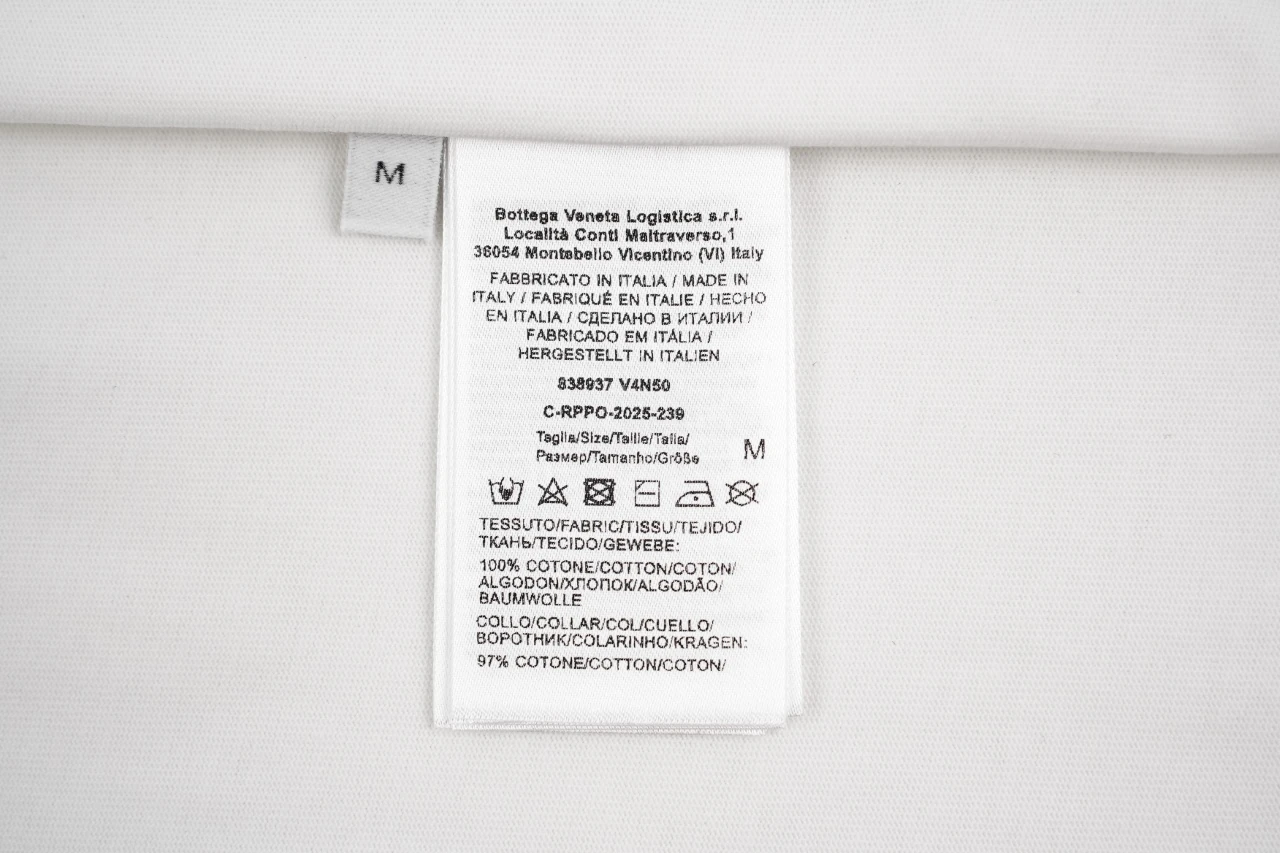 Bottega Veneta White Slogan Print T-Shirt product photo from LabelPicks