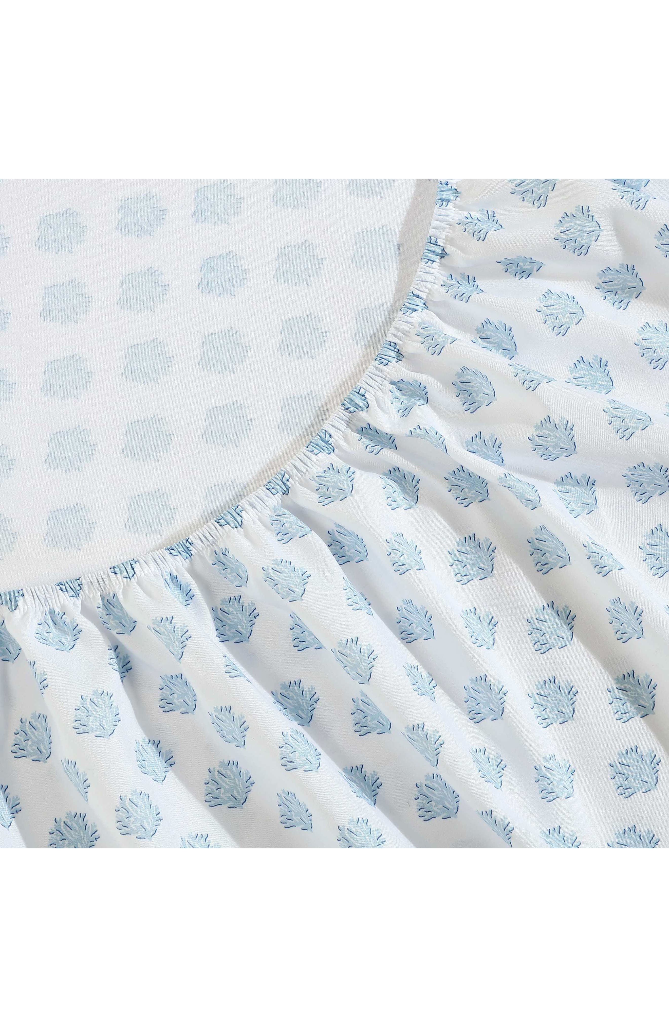 Nautica Coastal Coral Print Microfiber Sheet Set