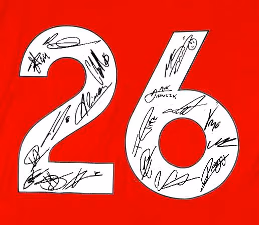 Liverpool FULL 2025 SIGNED Team Squad Signature Jersey/Shirt + COA 25/26