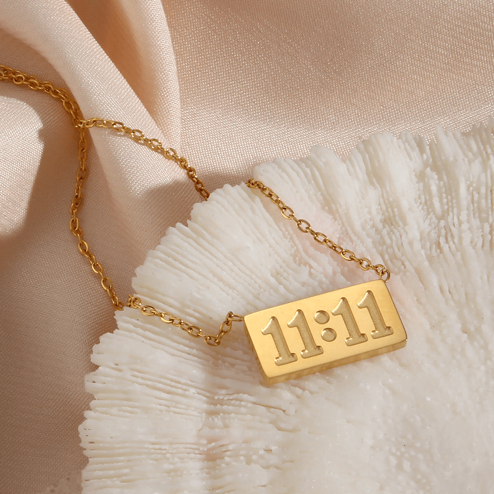 Angel Number 11 11 Necklace 18K Gold Plated
