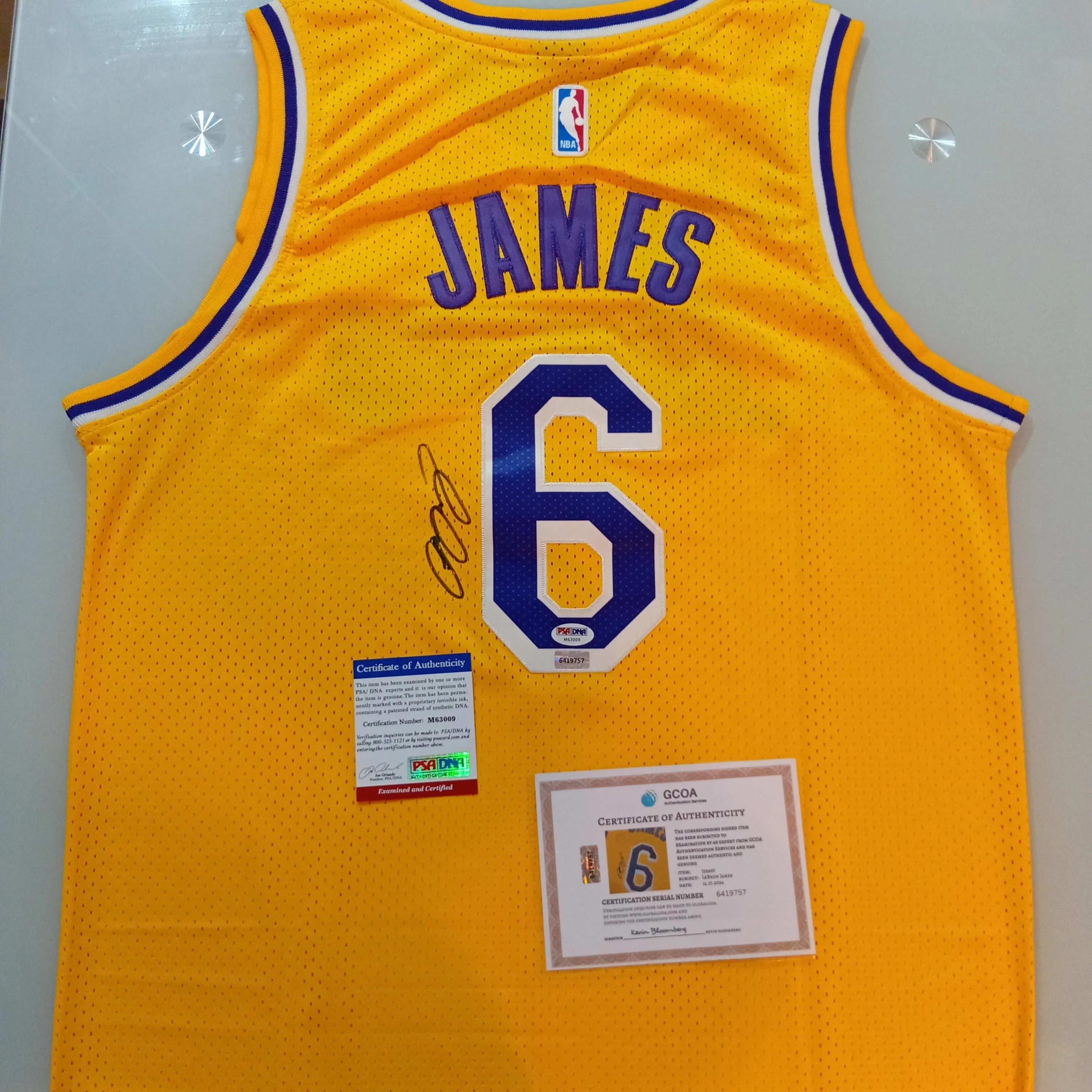 LeBron James Signed Autographed Los Angeles Lakers Basketball Jersey #6 PSA/DNA COA