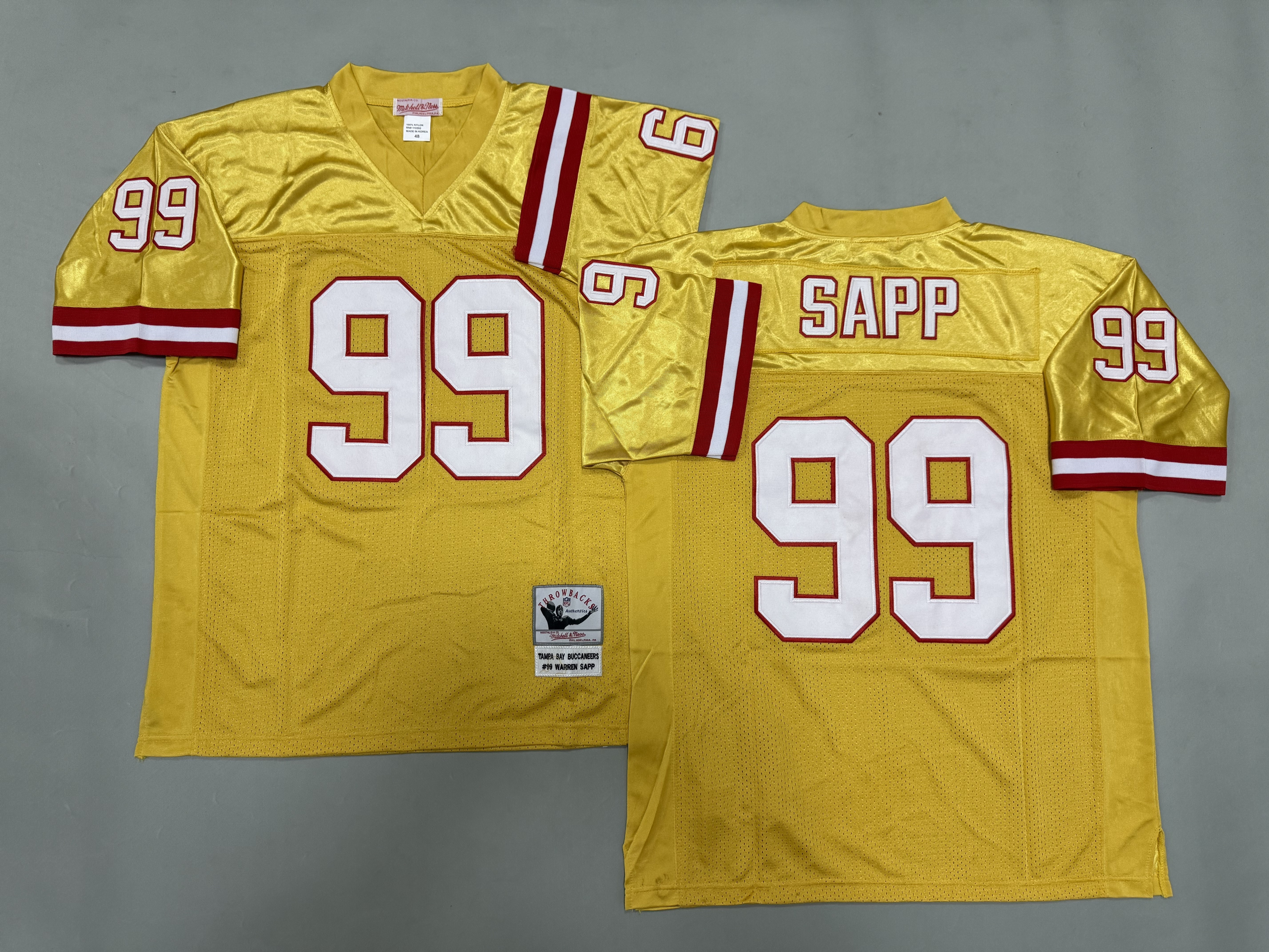 Warren Sapp Tampa Bay Buccaneers Authentic Throwback Retired Player Jersey