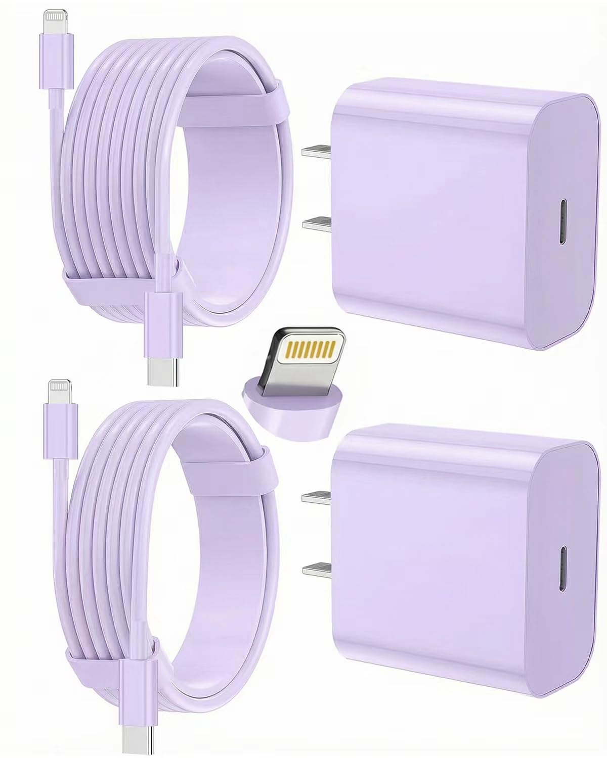 iPhone Charger Fast Charging, USB C Charger Block, 6FT/10FT Lightning Cable for iPhone