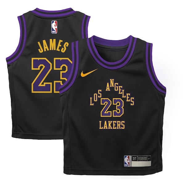 LeBron James Los Angeles Lakers Nike Preschool 2025/26 City Edition Swingman Jersey - Black
