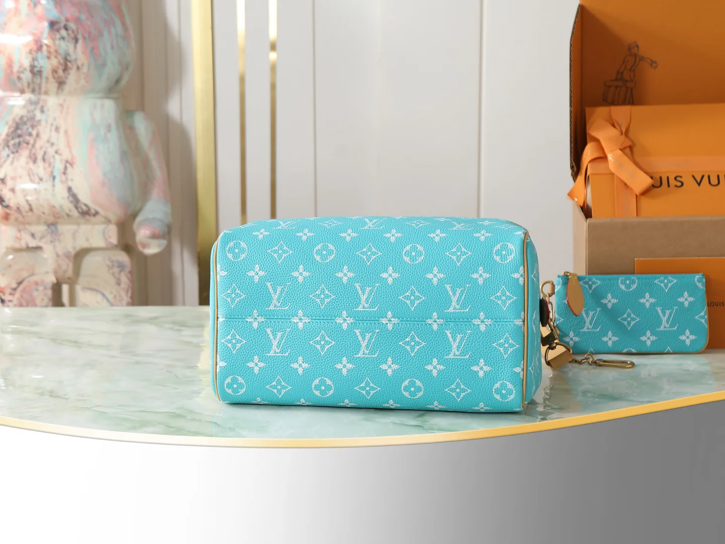Louis Vuitton Blue Speedy Lambskin Top Handle Bag product photo from LabelPicks