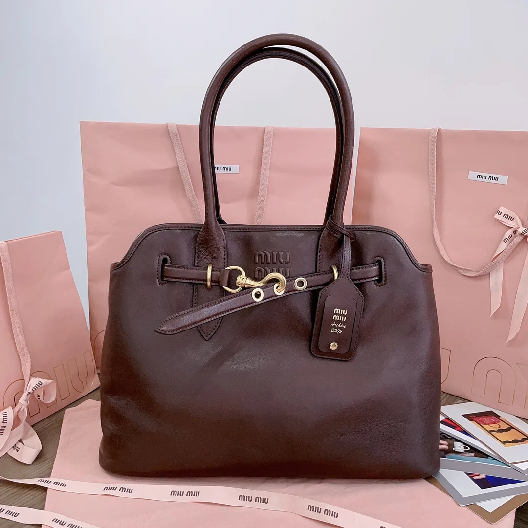 Miu Miu Suede Leather Tote Bag product photo from LabelPicks