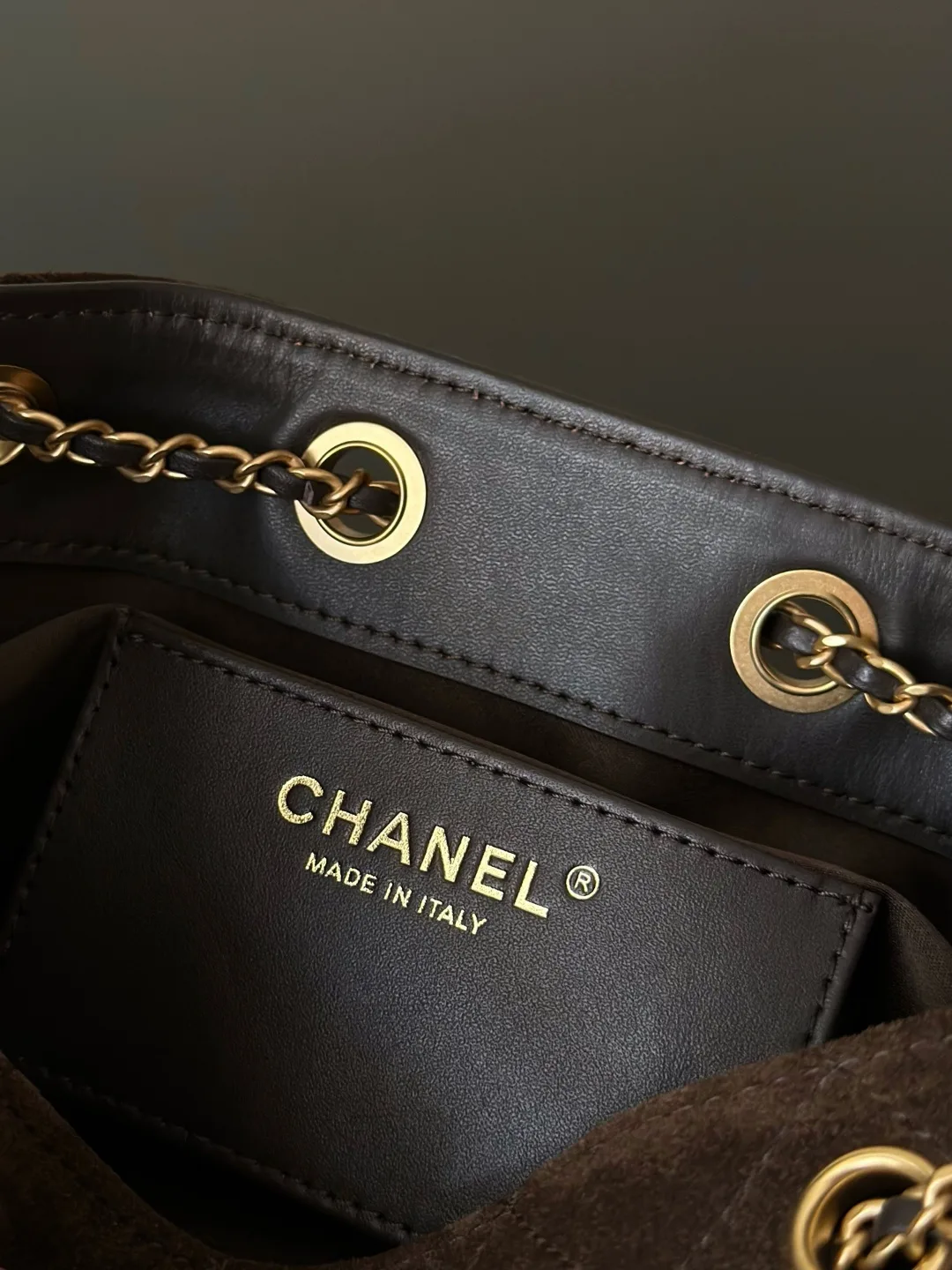 Chanel Suede Leather Bucket Bag product photo from LabelPicks