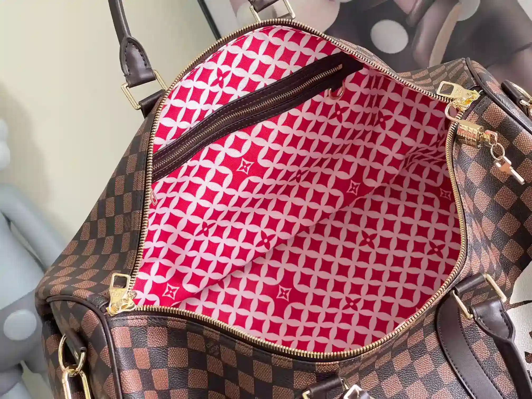 Louis Vuitton Grained Leather Keepall Tote Bag product photo from LabelPicks
