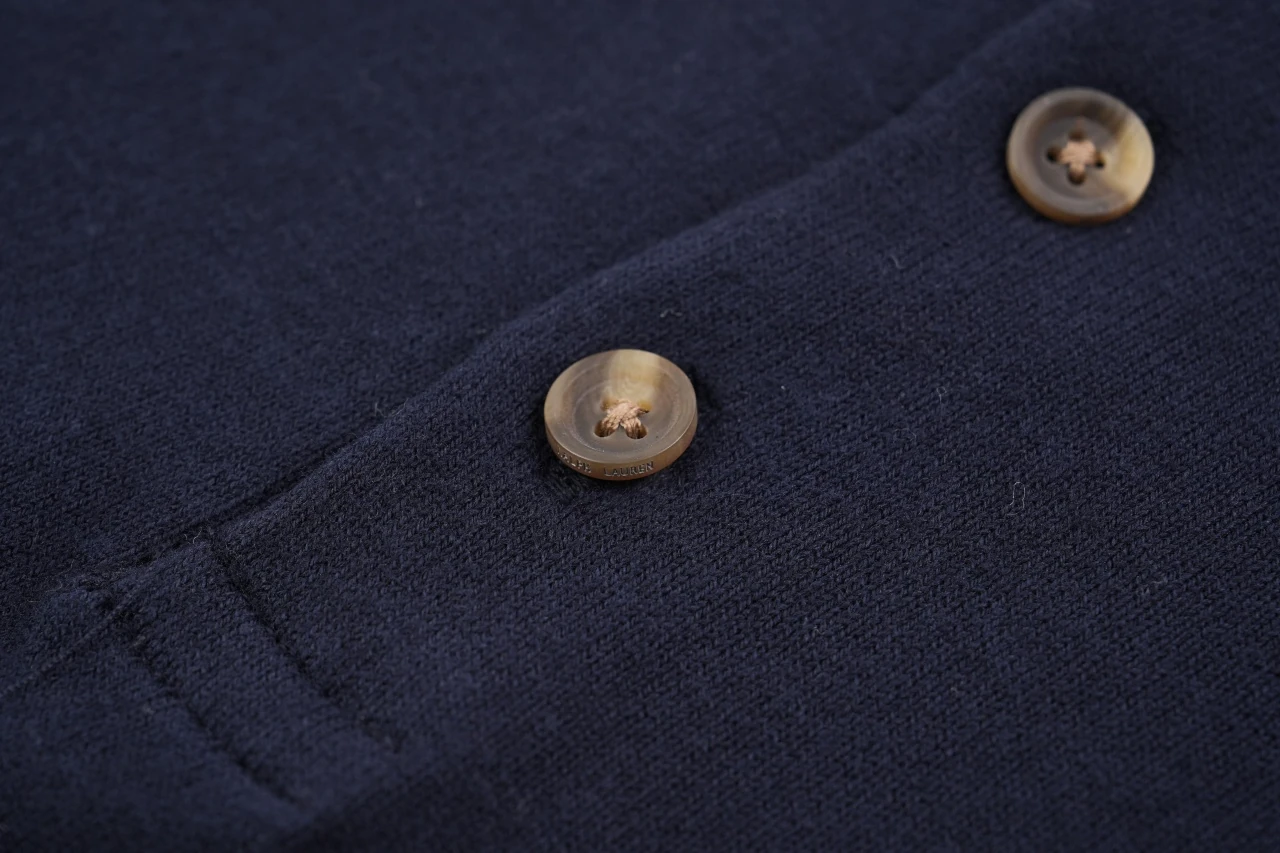 Ralph Lauren Navy Pony Embroidered Plain Knit Polo Shirt product photo from LabelPicks