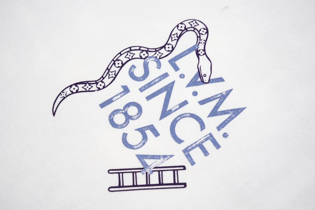 Louis Vuitton White Snakes Ladders Damier Number Print T-Shirt product photo from LabelPicks