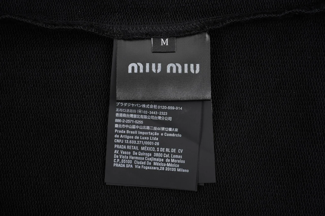 Miu Miu Black Logo Half Zip Fleece Sweatshirt product photo from LabelPicks