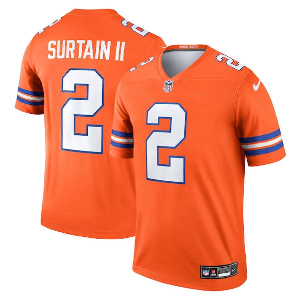 Patrick Surtain II Denver Broncos Nike Mile High Collection 1977 Throwback Player Legend Jersey - Orange