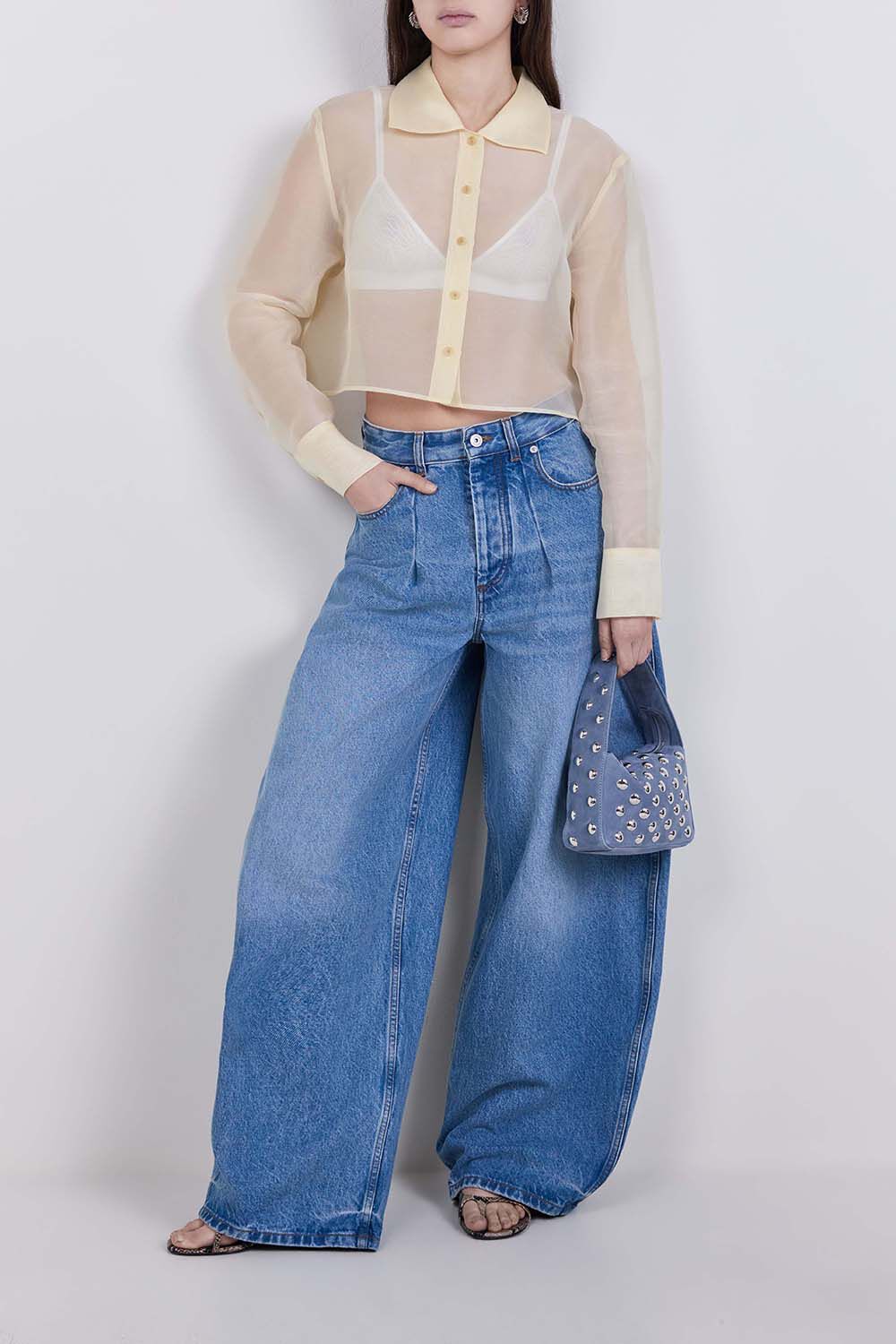 JACQUEMUS מכנסי ג'ינס מתרחבים