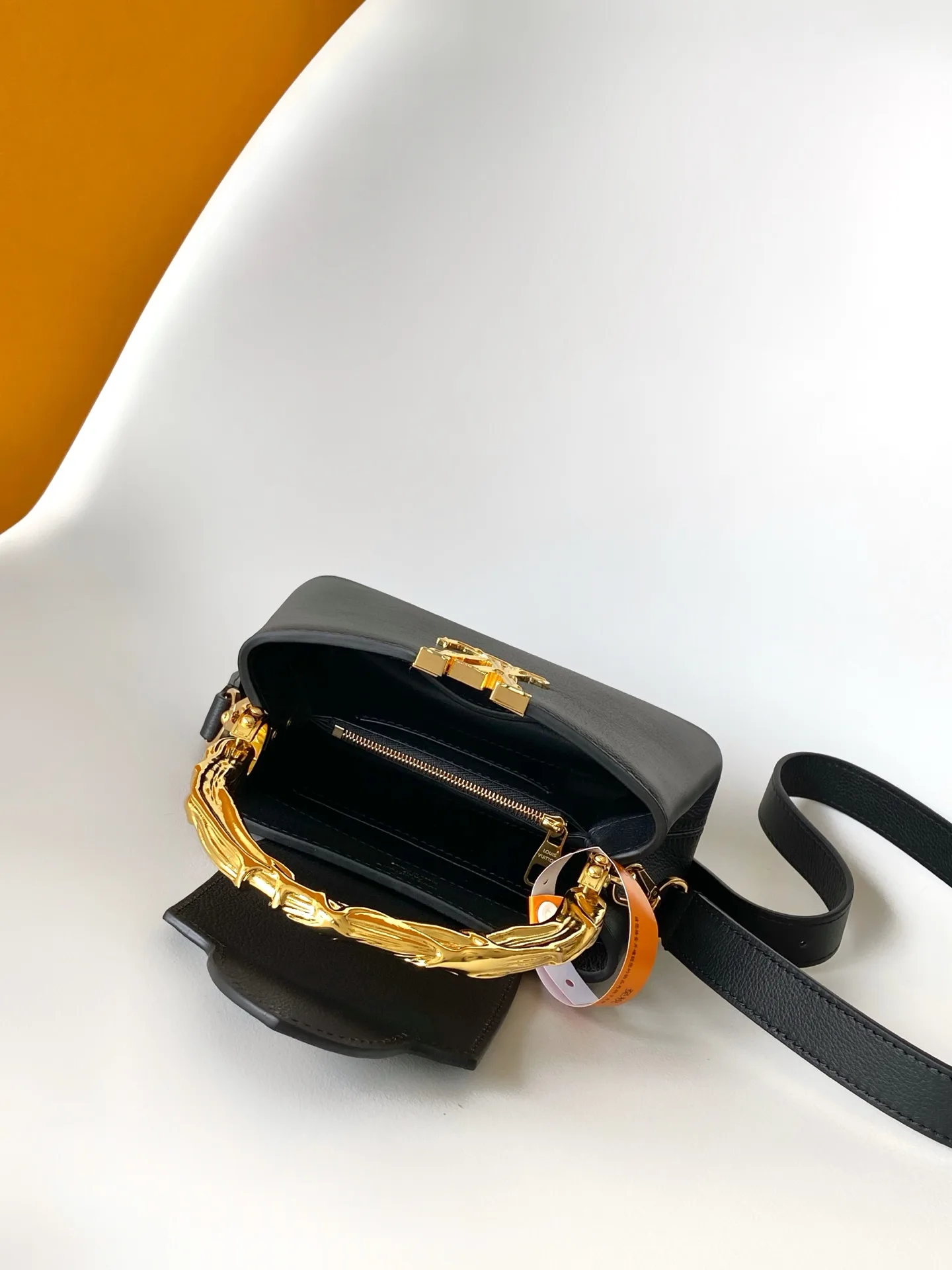 Louis Vuitton Capucines Black Calfskin Top Handle Bag product photo from LabelPicks