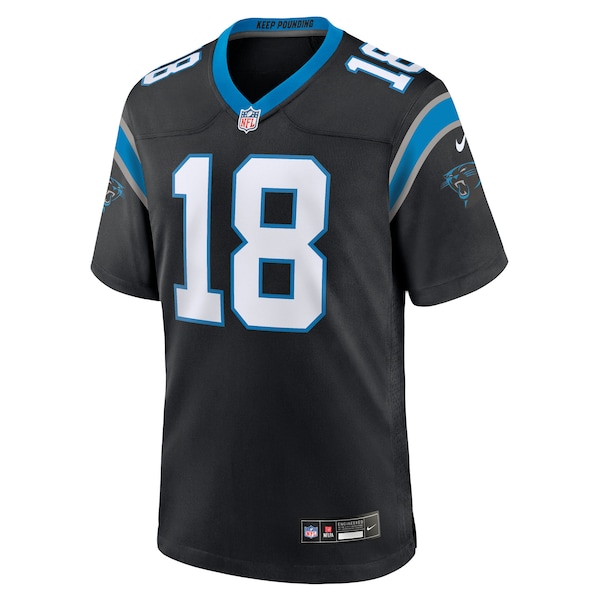 Jalen Coker Carolina Panthers Nike Team Game Jersey -  Black