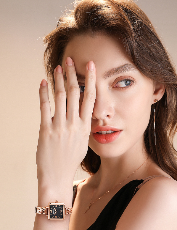 Valentine's Day Gift Simple Waterproof Quartz Ladies Small Square Watch