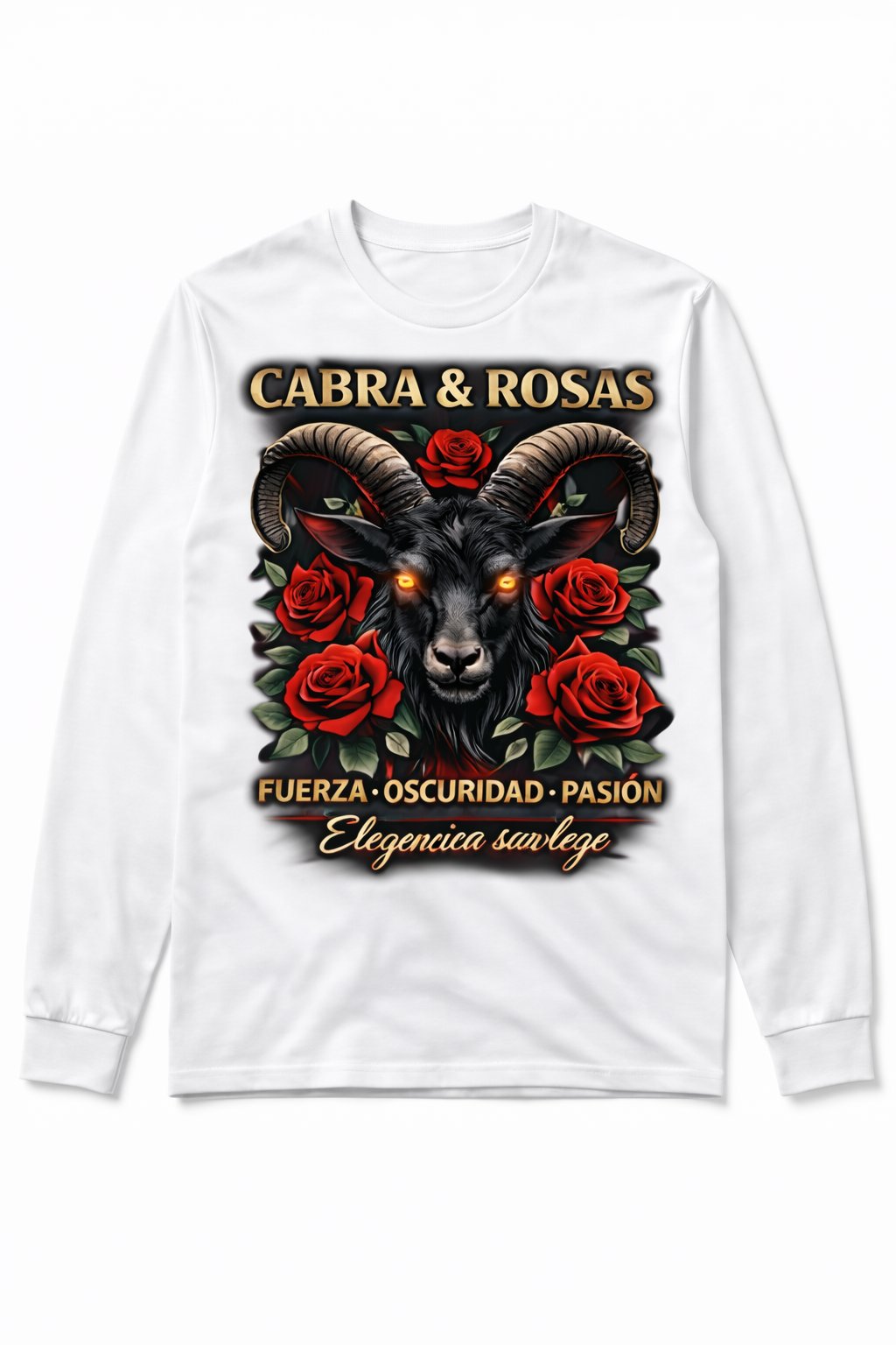 Remera Cabra & Rosas – Fuerza y Pasión