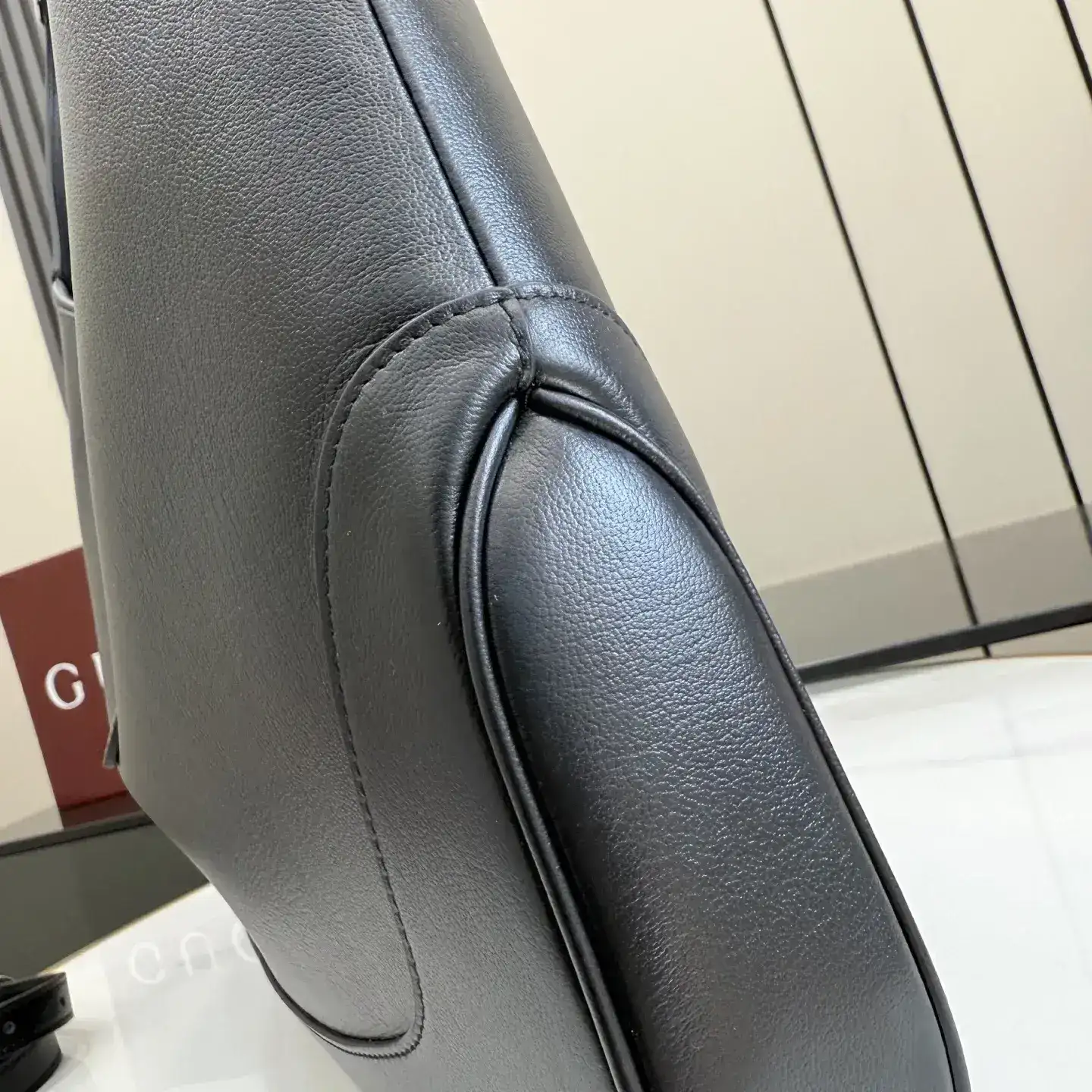 Gucci Jackie Black Grained Leather Shoulder Bag product photo from LabelPicks