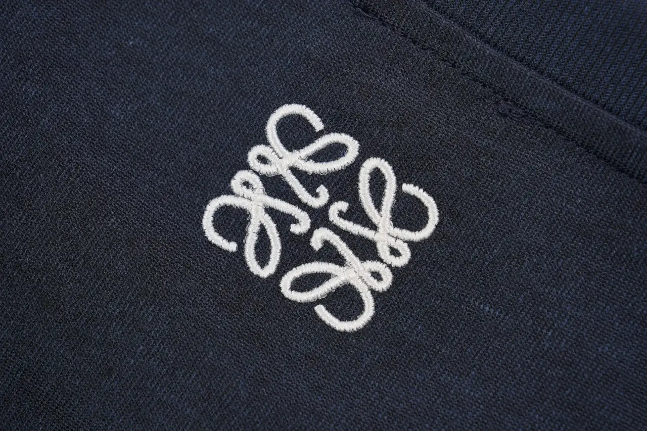 LOEWE Navy Printed and Embroidered Playful Lettering T-Shirt product photo from LabelPicks