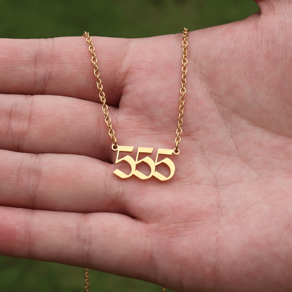 Angel Number Necklace 111-999 with 18K Gold Plated