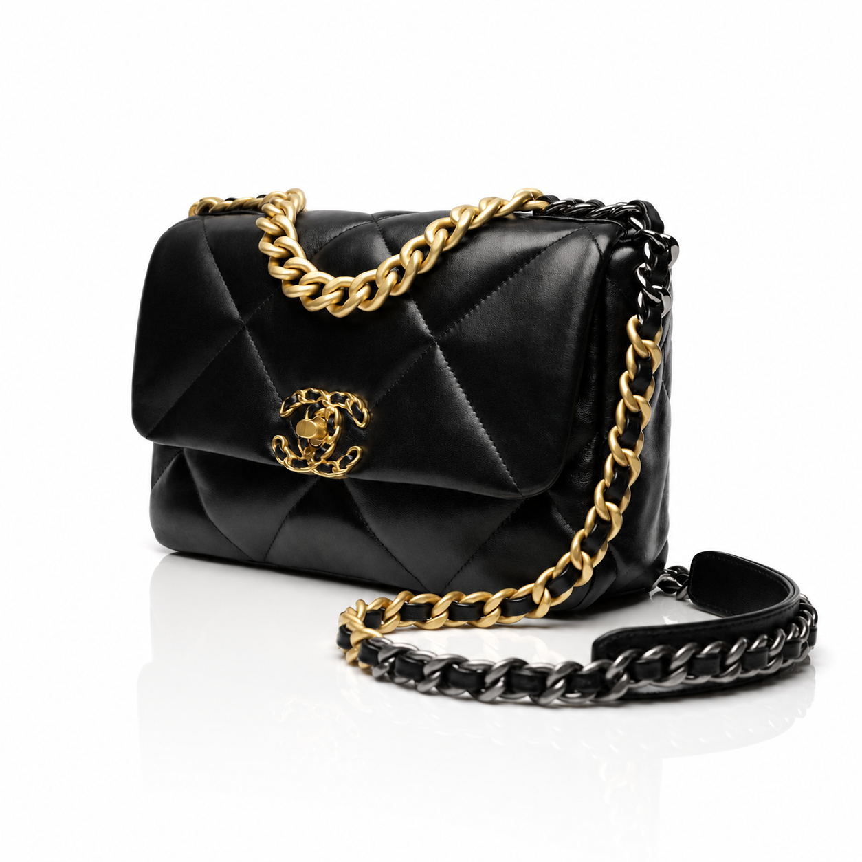 Bolsa Feminina Chanel 19 Matelassê com Corrente – 5 Cores Modelo: AS1160