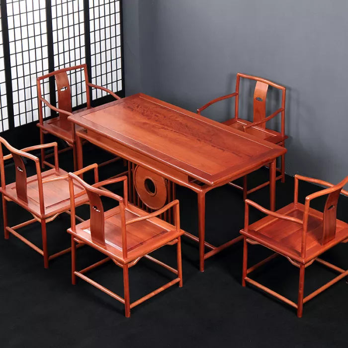 Tong rosewood office tea table and chair combination set solid wood kung fu tea table zen tea table home tea set