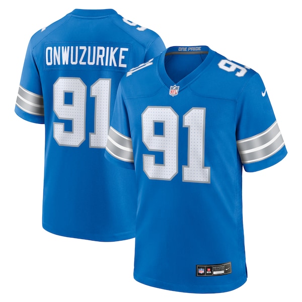 Levi Onwuzurike Detroit Lions Nike Team Game Jersey -  Blue