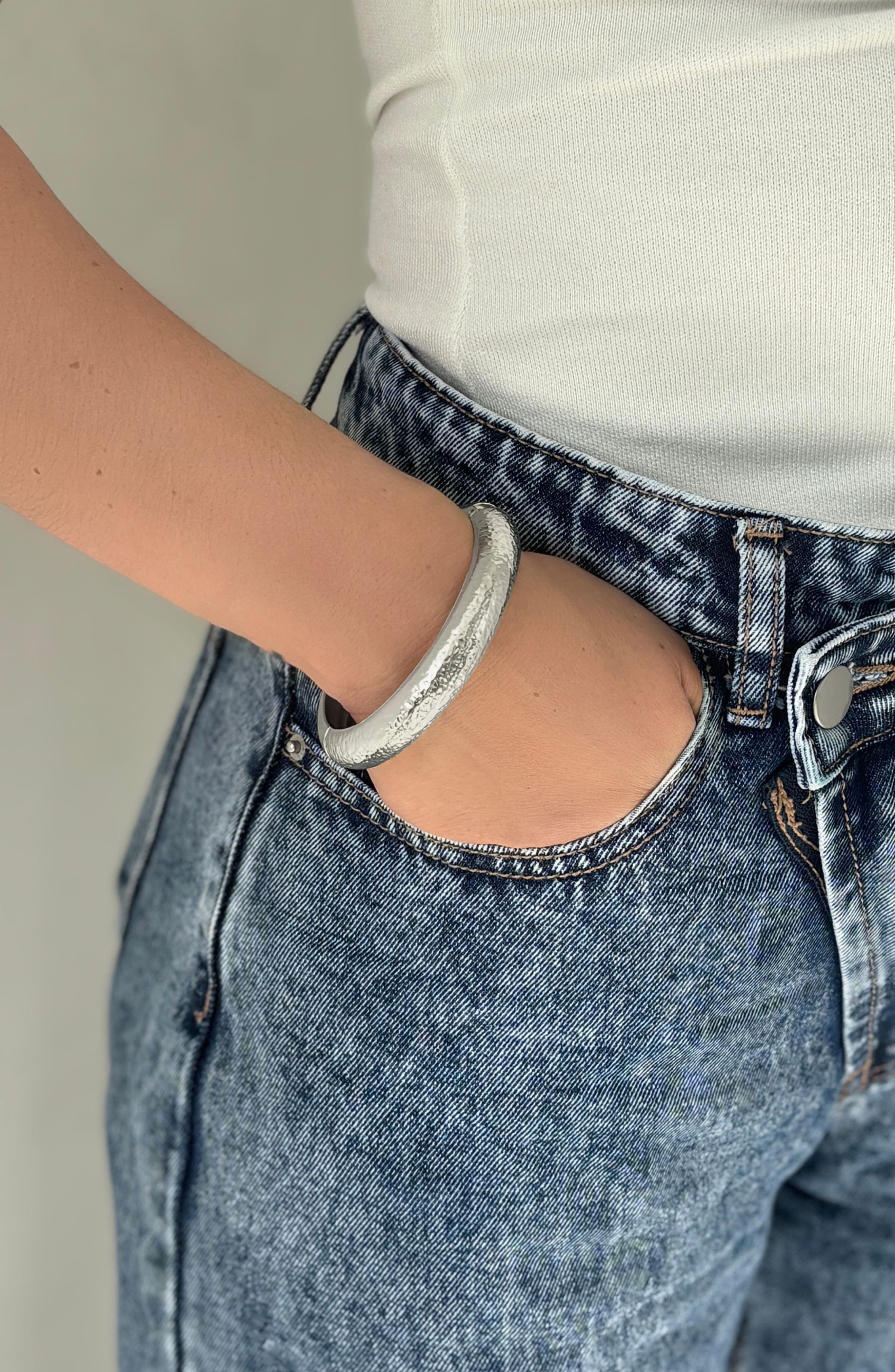 Adornia Textured Bangle Bracelet