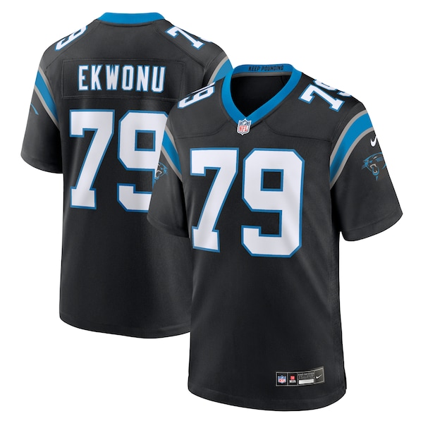 Ikem Ekwonu Carolina Panthers Nike Game Jersey - Black