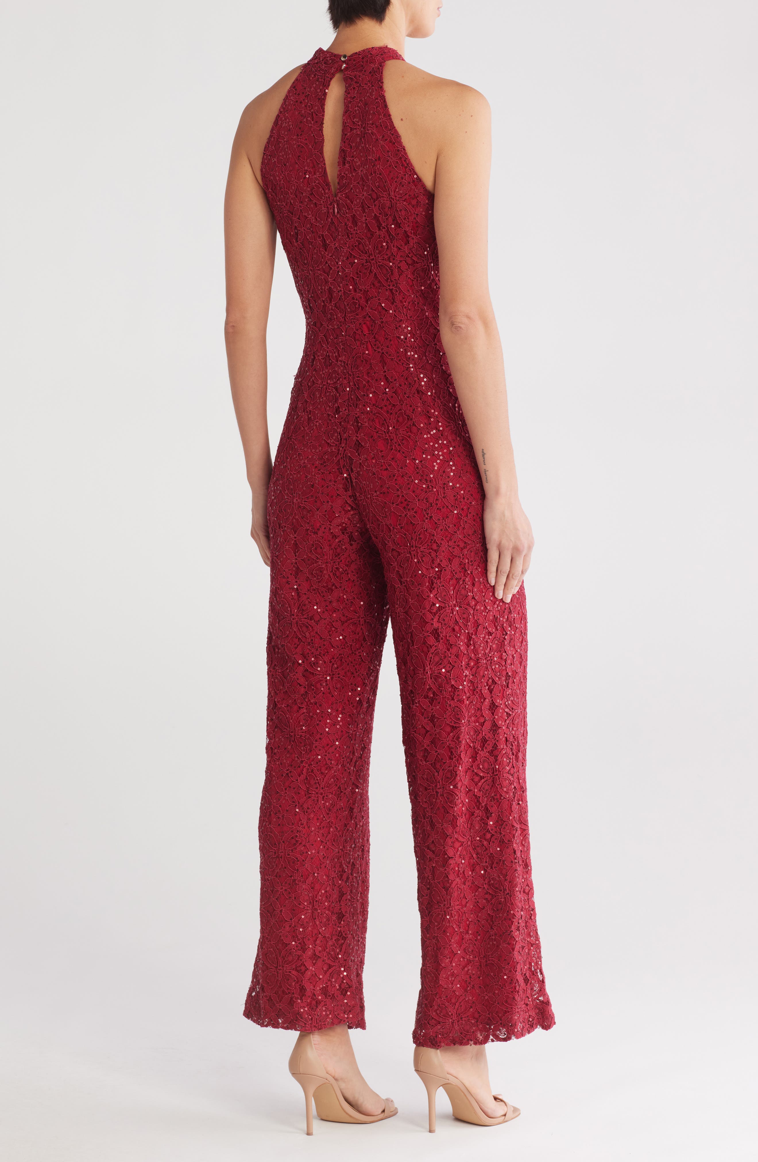 Julia Jordan Halter Twist Neck Jumpsuit