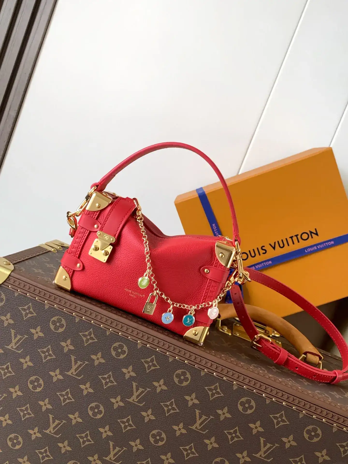 Louis Vuitton Black Grained Leather Top Handle Bag product photo from LabelPicks
