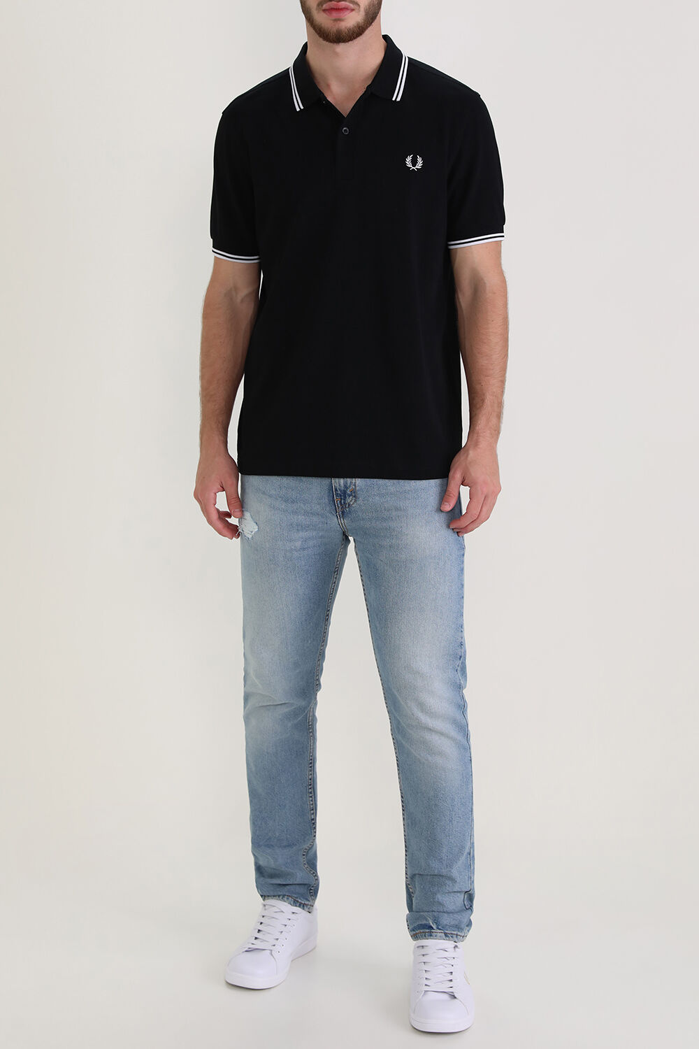 FRED PERRY חולצת פולו עם רקמה