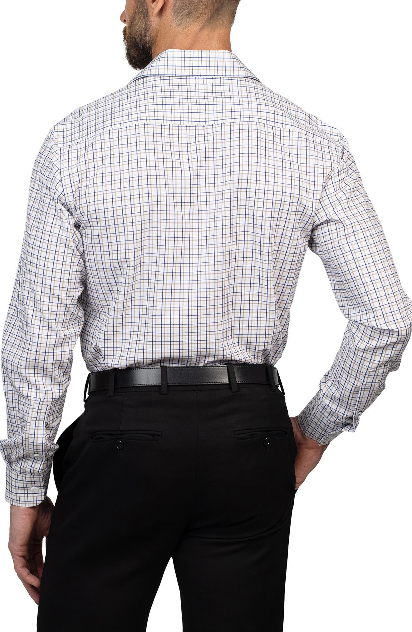 Eddie Bauer Trim Fit Plaid Dress Shirt