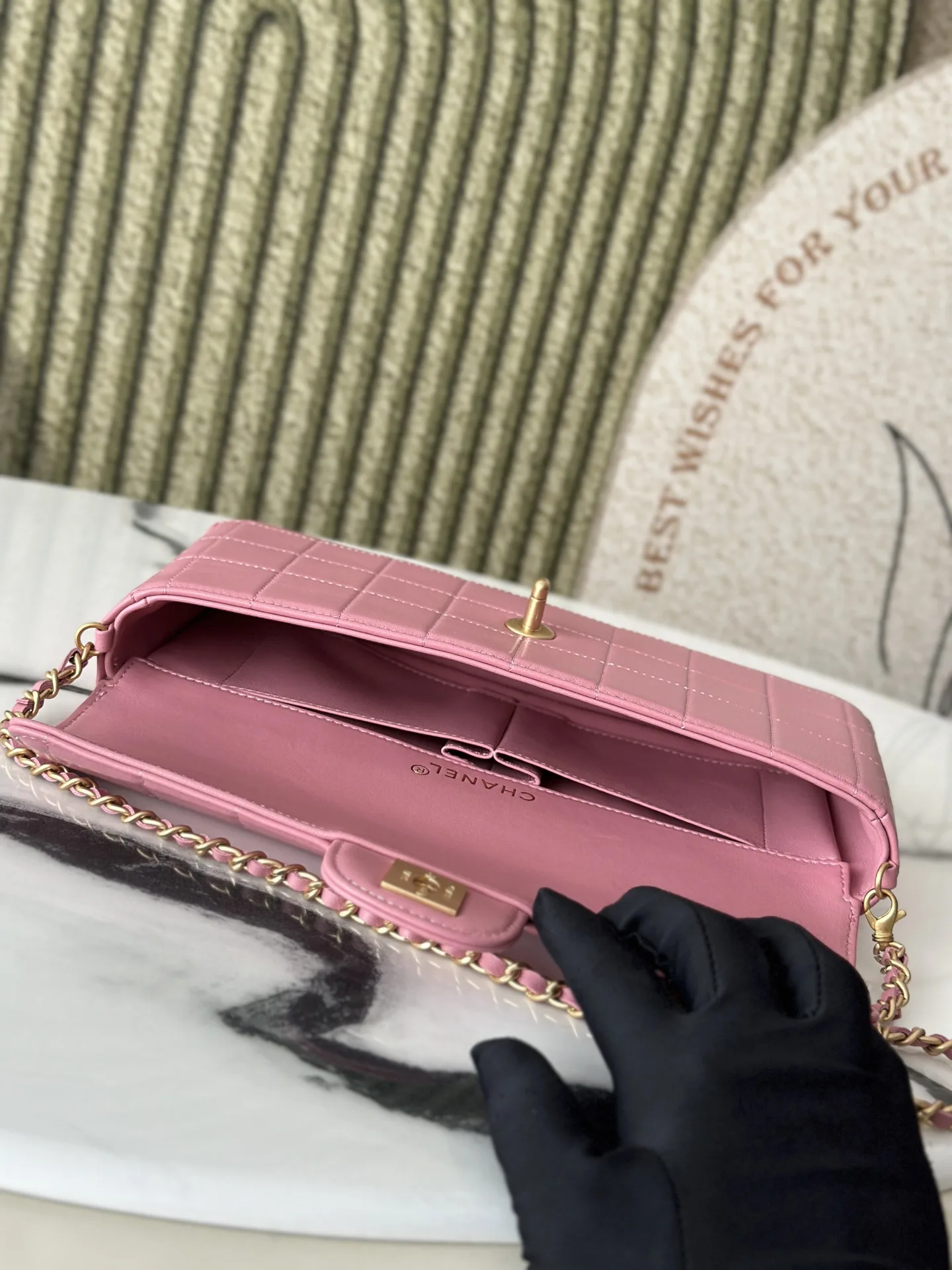 Chanel Pink Lambskin Shoulder Bag product photo from LabelPicks