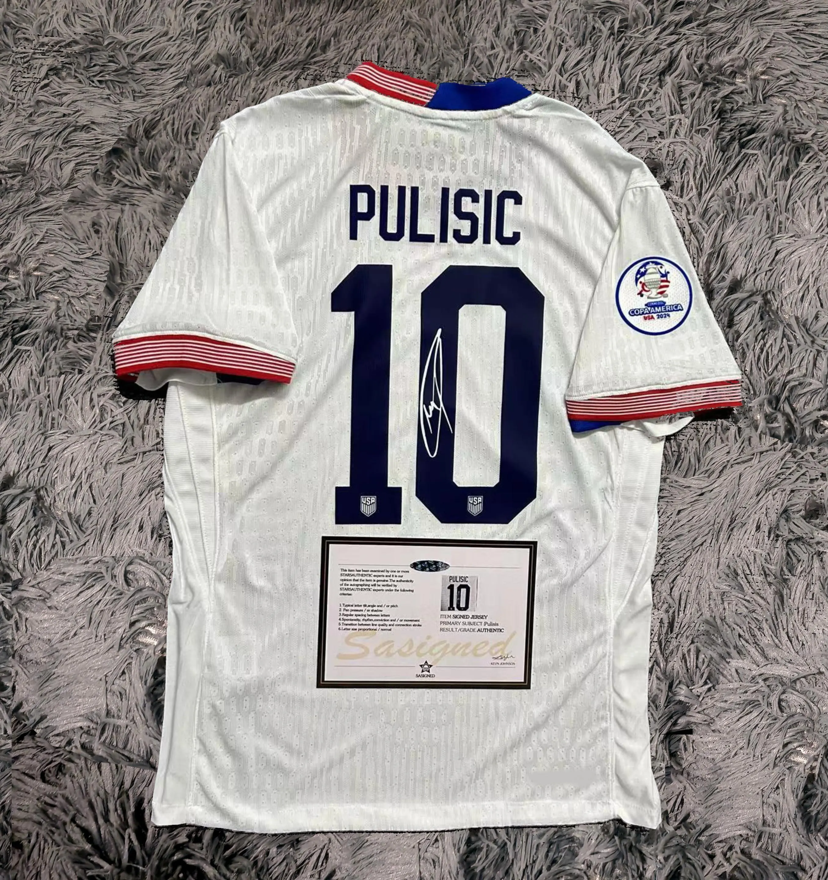 Christian Pulisic SIGNED USA World Cup Home Jersey/Shirt - COA - 2026