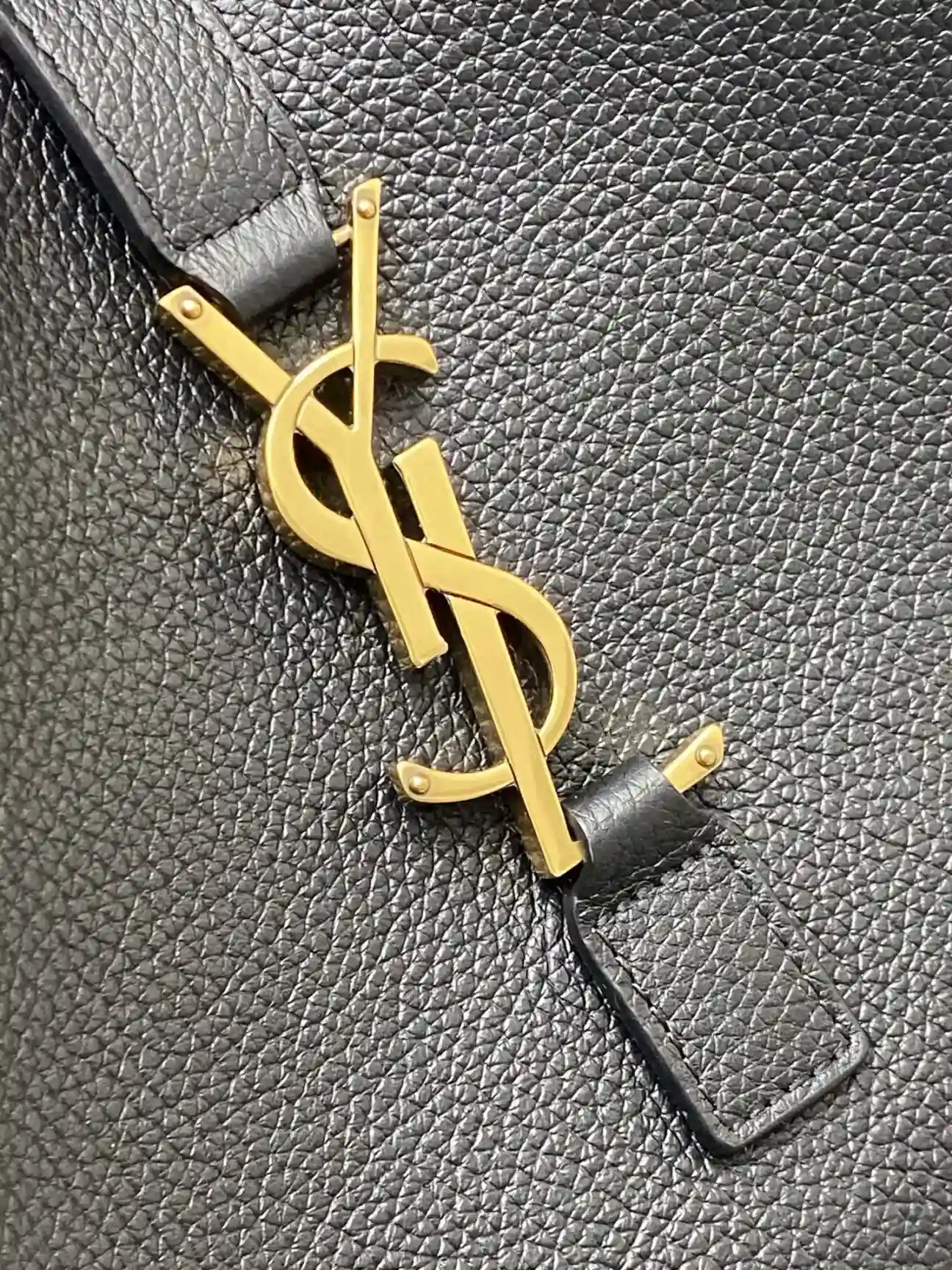 Saint Laurent Le 5 A 7 Black Grained Leather Hobo Bag product photo from LabelPicks