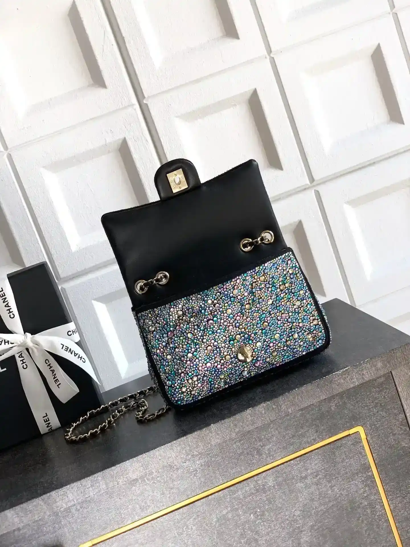 Chanel Black Classic Flap Crystal Shoulder Bag product photo from LabelPicks