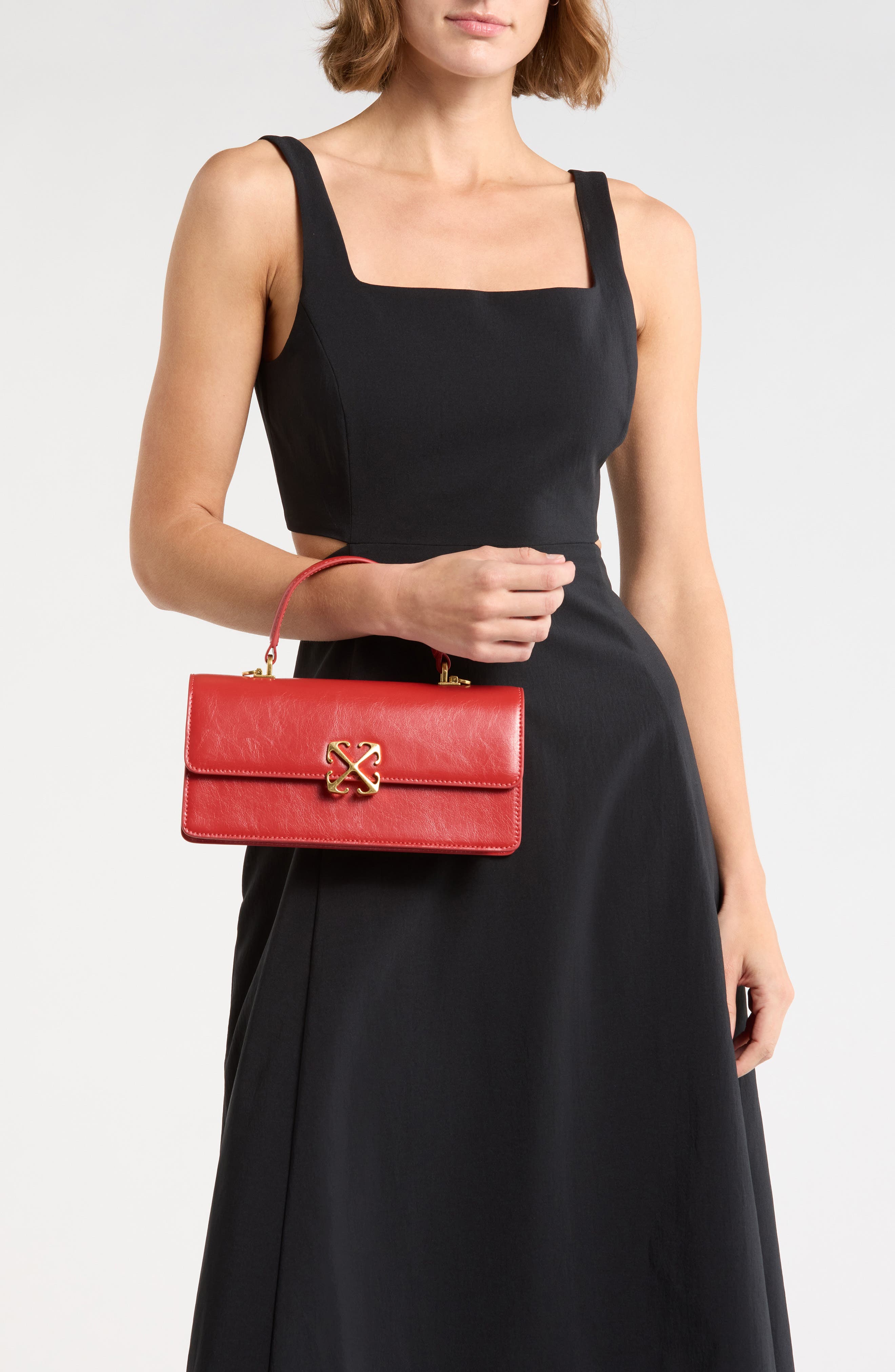 Off-White Jitney East/West Leather Shoulder Bag