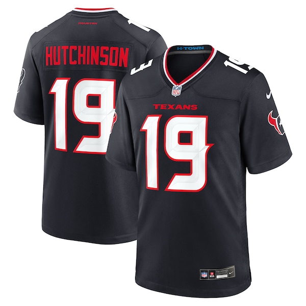 Xavier Hutchinson Houston Texans Nike Team Game Jersey -  Navy